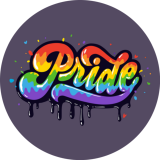 Rainbow Graffiti Inscription “Pride” Sticker