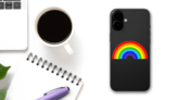 Rainbow Icon Sticker on a Phone (New) example