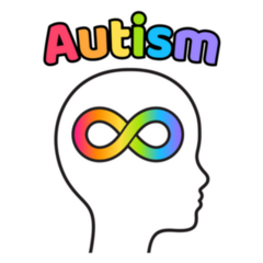 Rainbow Infinity Autism Lettering Sticker