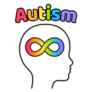 Rainbow Infinity Autism Lettering Sticker