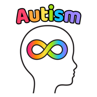Rainbow Infinity Autism Lettering Sticker