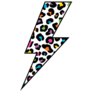 Rainbow Leopard Lightning Sticker