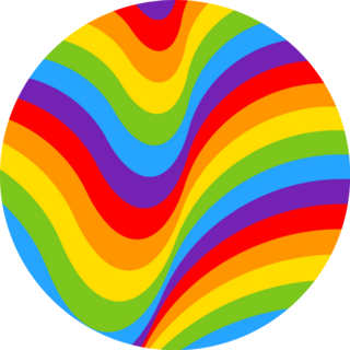Rainbow Lgbt Colors Wavy Pattern Sticker