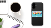 Rainbow lgbtq+ Sticker on a Phone (New) example