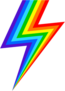 Rainbow Lightning Sticker