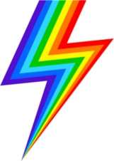 Rainbow Lightning Sticker