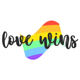 Rainbow Love Wins Pride Flag Sticker