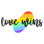 Rainbow Love Wins Pride Flag Sticker