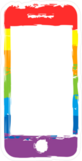 Rainbow Mobile Phone Sticker