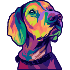 Rainbow Mosaic Labrador Sticker