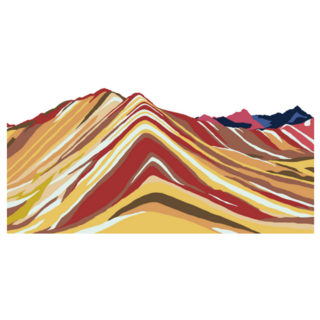 Rainbow Mountains Region In Peru Sticker