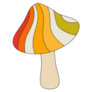 Rainbow Mushroom Illustration Sticker