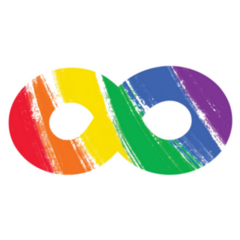 Rainbow Paint Stroke LGBTQ and Autism Symbol Sticker