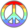Rainbow Peace Sign Sticker