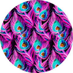 Rainbow Peacock Multi Colored Psychedelic Pattern Sticker