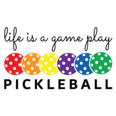 Rainbow Pickleball Game Sticker