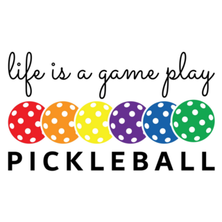 Rainbow Pickleball Game Sticker