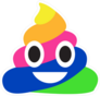Rainbow Poop Emoji Sticker