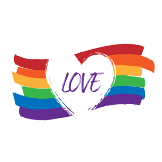 Rainbow Pride Flag Heart Sticker