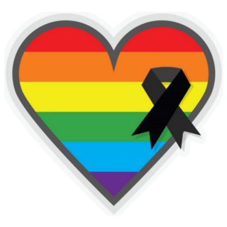Rainbow Pride Flag In Shape Of A Heart Sticker