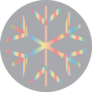 Rainbow Snowflake Icon Sticker