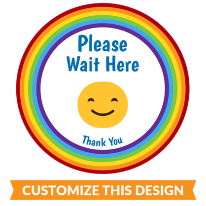Rainbow Social Distancing Floor Stickers