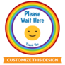 Rainbow Social Distancing Floor Stickers