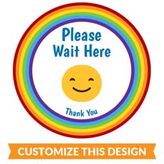 Rainbow Social Distancing Floor Stickers