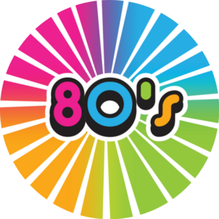 Rainbow Spiral 80s Number Sticker