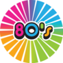 Rainbow Spiral 80s Number Sticker