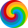 Rainbow Spiral Circle Sticker