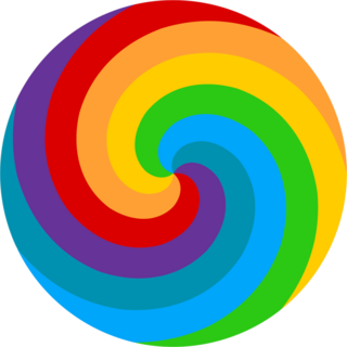 Rainbow Spiral Circle Sticker