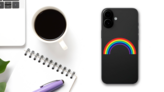 Rainbow Sticker on a Phone (New) example