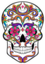 Rainbow Sugar Skull Sticker