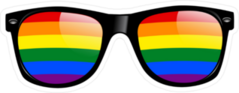 Rainbow Sunglasses Sticker