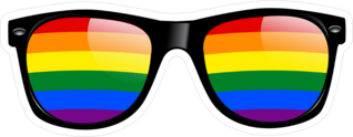 Rainbow Sunglasses Sticker