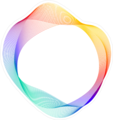 Rainbow Wave Ring Sticker