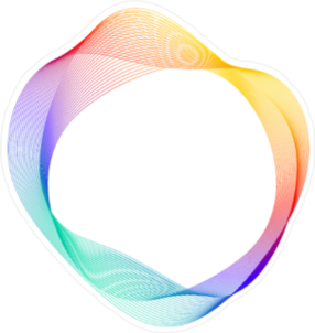 Rainbow Wave Ring Sticker