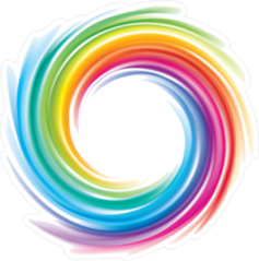 Rainbow Whirlpool Sticker