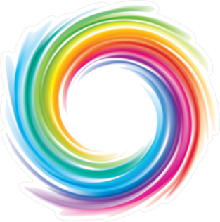 Rainbow Whirlpool Sticker