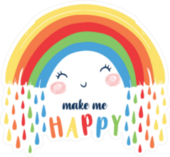 Rainbows Make Me Happy Sticker