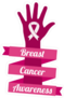 Raised Hand Breast Cancer Sticker