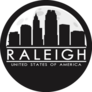 Raleigh North Carolina Full Moon Night Skyline Sticker