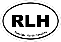 Raleigh, North Carolina Oval Stickers