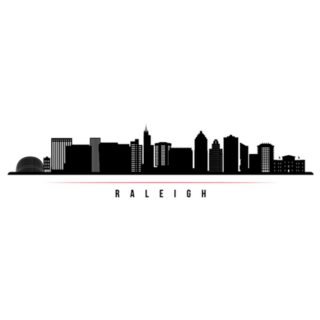 Raleigh Skyline Horizontal Banner Sticker