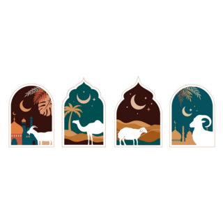 Ram Greeting Card Sticker