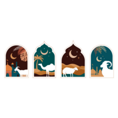 Ram Greeting Card Sticker