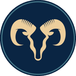 Ram Head Circle Sticker