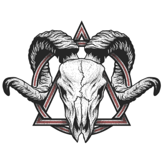 Ram Skull Geometric Sticker