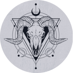 Ram Skull Outline Sticker